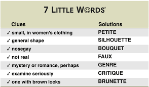 Check spelling or type a new query. 7 Little Words May 5 2019 Answers Qunb