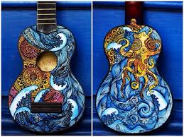 Pin By Lauren Mccaskill On Artwork Ukulele Art Ukulele Design Guitar Painting