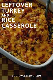 Ground turkey casserole food.com sugar, tomatoes, tomato sauce, chopped celery, oil, egg noodles and 9 more mac and cheese with ground turkey casserole food.com salt, parmesan cheese, large eggs, lipton onion soup mix, part skim ricotta cheese and 7 more The Best Leftover Turkey And Rice Casserole With A Crispy Surprise Toot Sweet 4 Two Recipe Leftover Turkey Recipes Leftover Stuffing Recipes Leftover Turkey