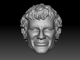 Jack Tunney 3D printed action figure head