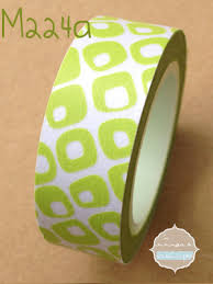 Wt Retro Green Washi Cintas Cinta Adhesiva