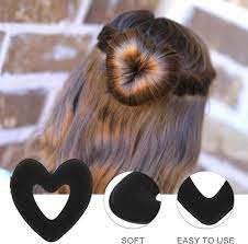 Amazon.com: Hair Donut Beautiful Hair Bun Makers Heart Shape (Black) :  Beauty & Personal Care
