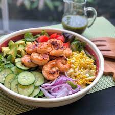 12 Easy Shrimp Salads Ready In About 30 Minutes Grilled Shrimp Salad Main Dish Salads Grilled Shrimp