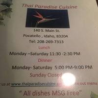 They were always on top of every goals that we were to set up and always free to. Thai Paradise Thai Restaurant Pho Old Town 3 Tips
