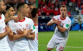 After scoring, star players xherdan shaqiri and granit xhaka of switzerland celebrated by making the double eagle gesture. What The Eagle Sign Made By 2 Swiss Players Signifies Deccan Herald