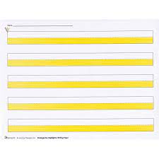 Writing paper with picture box. Kindergarten Highlighter Writing Paper Package Of 50