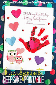 Keepsake Printable Hold My Hand Today But My Heart Forever Toddler Valentine Crafts Valentine Crafts For Kids Hand Crafts For Kids