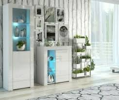 I don't like fake wood, so it had to. Modern White High Gloss Display Cabinets Tall Unit Small Sideboard Blue Led Lily Ebay