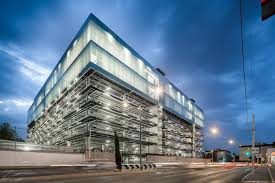 There's a metrobus stop (insurgentes linea 1, 'fuentes brotantes') within walking. Banorte Financial Group In Tlalpan Mexico City By Broissin