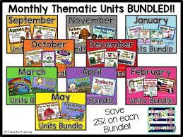 Monthly Thematic Units Bundled Thematic Units Thematic Unit Plan