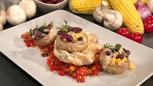 Wir In Bayern Rezept Mexikanisch Gefullte Champignons Mit Paprika Salsa Br De Rezepte Gefullte Champignons Champignons
