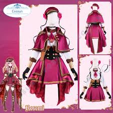 Vtuber Nijisanji Rosemi Lovelock Cosplay Costume Halloween Party Outfit  Women Game Suit Sweet Lovely Uniform| | - AliExpress