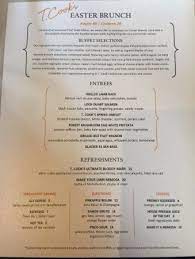 What to cook for easter brunch and dinner. Easter Brunch Menu Picture Of T Cook S Phoenix Tripadvisor