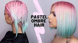 Even a buzz cut can be worn with ombré color. Diy Pink Blue Ombre Hair Dye Youtube