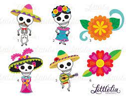 Dia De Las Imagenes Predisenadas Muertos Dia De Los Muertos Etsy Halloween Crafts Day Of The Dead Clip Art
