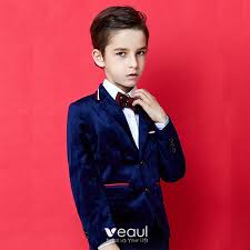 Que ce soit en manches longues ou courtes, vous trouverez plusieurs coloris à la mode, écru, fushia, bleu turquoise. Mode Bleu Roi Velour Costumes De Mariage Pour Garcons 2020 Manches Longues Manteau Pantalon Chemise Cravate