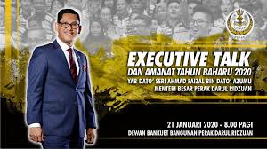 Datuk seri ahmad faizal azumu has been appointed the perak mentri besar again after tendering in his resignation earlier in the. Jabatan Penerangan Perak On Twitter Executive Talk Dan Amanat Tahun Baharu 2020 Oleh Menteri Besar Perak Yab Dato Seri Ahmad Faizal Bin Dato Azumu Pada 21 Januari 2020 Jam 8 00 Pagi Di