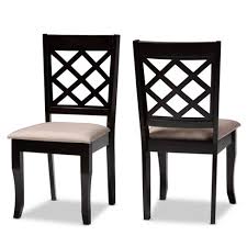 Check spelling or type a new query. Set Of 2 Verner Fabric Upholstered Wood Dining Chairs Sand Dark Brown Baxton Studio Target