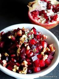 Zweierlei Rot Rote Bete Salat Mit Granatapfel Grain De Sel Salzkorn Rote Bete Salat Granatapfel Salat Rote Bete Apfel Salat