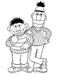 Baby bear from sesame street. Bert Ernie Sesame Street Coloring Pages Cartoon Coloring Pages Elmo Coloring Pages