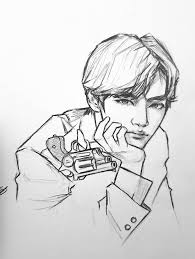 See more ideas about bts fanart, bts, bts drawings. Bts Group Pencil Drawing Easy Novocom Top