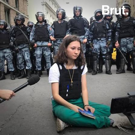 A 17-year-old read the Russian constitution in front of riot police at a pro-democracy protest in Moscow — then she was arrested along with nearly 1,400 other demonstrators. Now, she's quickly ...