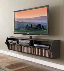 Furniture Massive Charcoal Tv Wall Mounted With Shelf And Bookcase Practice Watching Favorite Program In Tv Wal Wall Mount Tv Stand Tv Stand Ikea Lack Tv Stand