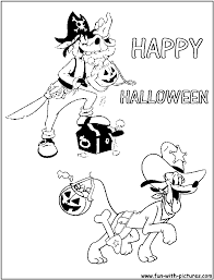 Ask your child to spot the letters so that as a parent you can also understand how you child has progressed academically. Goofy Pluto Halloween Coloring Page