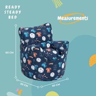 Child-safe toddler bean bag chairs with supportive foam filling., AI generated
