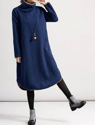 Cotton Leisure High Collar Long Large Size Dress In Black Red Khaki Blue Large Size Dresses Clothes White Plus Size Dresses