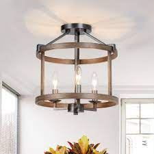 There are 523 semi flush ceiling lights modern suppliers, mainly located in asia. Lnc Farmhouse Rustic 3 Light Drum Semi Flush Mounts Foyer Kitchen Ceiling Lights On Sale Overstock 23440798