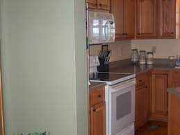 Any suggestions on types of quartzite that would go with such cabinets? Paint Color Advice For Kitchen With Oak Cabinets And Floors And White Appliances Thriftyfun