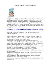Natural Vitiligo Treatment System Review Does Natural Vitiligo Treat