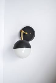 Black And Brass Wall Sconce Plug In Myrtle Modern Brass Black Wall Sconce By Triplesevenhome On Etsy Https Www Etsy Com Listing 256960359 Myrtl Black Wall Sconce Modern Sconces Wall Sconces