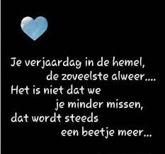 Gedichten zijn een prachtige en immer populaire manier om iemand te feliciteren met de 40ste verjaardag. Pin Van Marianne Van Bruggen Bruin Op Tekst Fijne Verjaardag In De Hemel Troostende Woorden Inspirerende Citaten