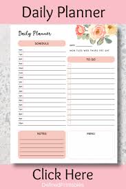 Daily Planner Printable Etsy In 2020 Daily Planner Printable Printable Planner Daily Planner