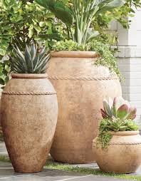Valencia Jar Planters Frontgate In 2020 Large Terracotta Pots Rustic Vase Olive Jar