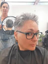 59 and loving my haircut and color ❤️