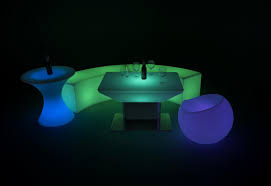 Led outdoor coffee end table plastic dining tables cube furniture. Modern Led Glow Coffee Table 22 Tall With Rectangular Top