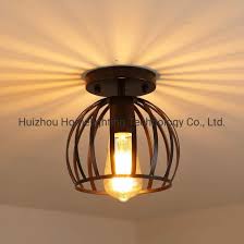 Wrought iron ceiling lights timelessly complement any home and office. Jlc C008 Black Retro Industrial Flush Mount Metal Ceiling Light Fixture China Ceiling Lamp Ceiling Lamps Made In China Com