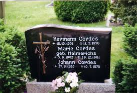 Grab von Johann Cordes (27.09.1895-10.07.1979), Friedhof Reepsholt ...