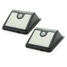 Everbrite Set Of 2 Solar Powered Motion Sensor Outdoor Lights Shophq