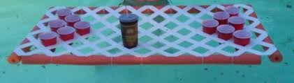 Floating Beer Pong Table 12 Sheet Of Lattice 3 Dollar Store Pool Noodles 15 Total Cost And Only About 10 Mi Backyard Games Diy Diy Summer Fun Summer Diy