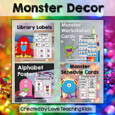 About amazon toys & games. Monster Theme Classroom Decor Bundle By Love Teaching Kids Tpt