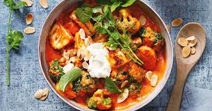 Indian Style Butter Haloumi And Broccoli Recipe Haloumi Recipes Curry Recipes Vegetarian Broccoli Recipes