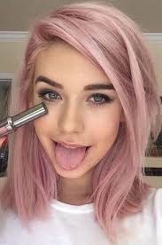 45 Rose Gold Hair Color Ideas For Short Haircuts This Year Light Pink Hair Pink Hair Hair Color Rose Gold