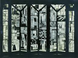 Josef Albers Buntfenster Der Diele Im Haus Sommerfeld 1922 Vitrail Contemporain Bauhaus Et Vitrail