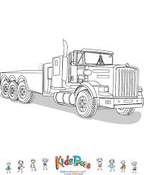 Empty Open Bed Semi Truck Color Page Kidspressmagazine Com Truck Coloring Pages Semi Trucks Coloring Pages