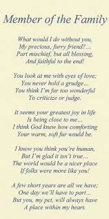 Member Of The Family Dog Poems Pet Poems Pet Loss Grief