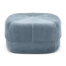 Circus Pouf In Velour Scandinavian Style Furniture Pouf Moroccan Leather Pouf
